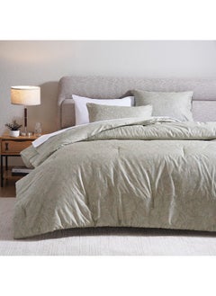 Buy Hannah Paisley 3-Piece Comforter Set 160X240Cm - Duck Egg in UAE