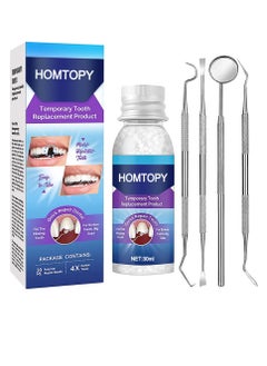 Buy Tooth Repair Kit, 30ml Moldable Teeth Glue 4 Dental Tools Temporary Tooth Filling Set Dental Care Kit DIY at Home, Suitable for Men and Women in Saudi Arabia