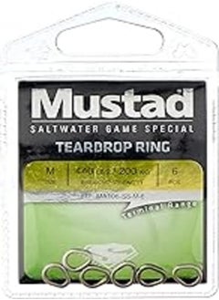 Buy Mustad Mustard Teardrop Ring MA106-SS-M-6 - Size M - 6 Pcs in Egypt