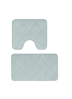 Buy 2 - pieces Yael Bathmat Set - Spa Blue in UAE