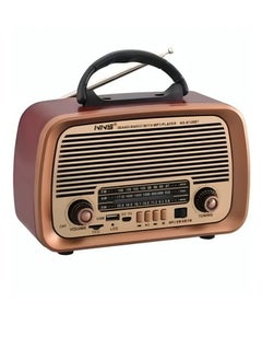 Buy Radio NS-8128BT Wireless Rechargeable Radio Fm Classsic in Saudi Arabia