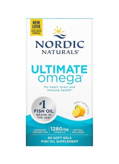 Buy Nordic Naturals Ultimate Omega Lemon 1,280 mg, 60 Soft Gels 640 mg per Soft Gel in Saudi Arabia