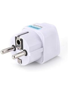 Buy Travel Power Adapter, Universal Type E/F 2-pin Plug Adapter Outlet, Adaptor for USA to Europe | EU Socket 3 Pieces | Use In Norway, Korea, Spain, Greece, Russia, Iceland in UAE