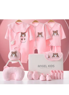 Buy 17 Pieces Baby Gift Box Set, Newborn Pink Clothing And Supplies, Complete Set Of Newborn Clothing in Saudi Arabia