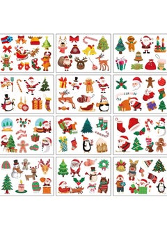 Buy 12Piece Tattoo Sticker Festival Element Series 120+ Cartoon Patterns Temporary Tattoo Stickers Waterproof Lasting 2-6 Days in Egypt