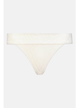 اشتري Women Textured Bikini Bottom, Ivory في الامارات