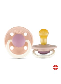 اشتري Rebael Fashion Natural Rubber Round Pacifier Size 1 - Baby 0-6M (1-pack) - Tornado Plum Mouse في مصر