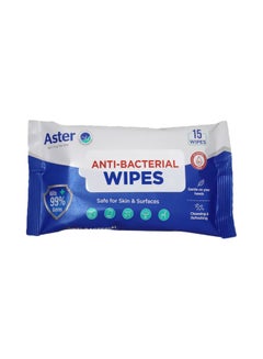 Buy Antibacterial Wet Wipes 15's in UAE
