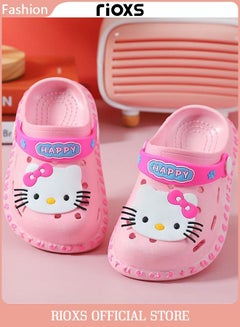 اشتري حذاء هيلو كيتي للفتيات الصغيرات الصغار حذاء شاطئ مضاد للانزلاق باللون الوردي مع طباعة كرتونية في الامارات