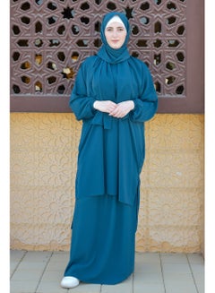 P101-umrah essentials Jilbab for women with tow style Skirt or Trouser -4  piece Prayer Clothes for Muslim Women-Islamic Abaya Dress Outfit maxi with  scarf and poket- Modest suit Women price in UAE |