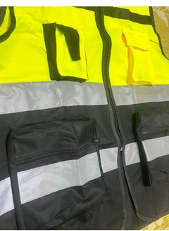 Buy Reflective Safety Vest Yellow 4 Pocket in Saudi Arabia