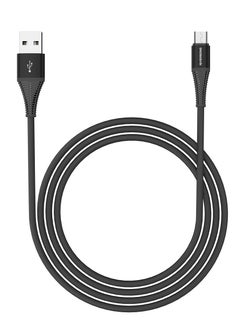 Buy RIVERSONG Alpha S Nylon Braided Fast Charging Micro USB Cable, Black in UAE