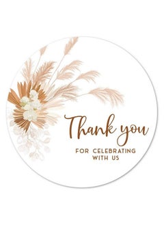 اشتري Pampas Grass Thank Celebrating Stickers 2 Inch Baby Shower Birthday Party Favor Labels 40Pack في الامارات