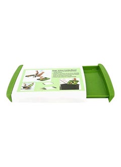 اشتري Plastic Cutting Board With Removable Drawers White/Green 10.8x5.8x0.8inch في السعودية