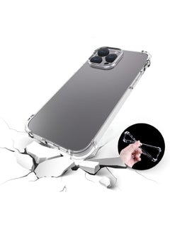 Buy iphone 15 Pro Case, Slim Flexible TPU Airbag Bumper Shock Absorption Rubber Soft Silicone Case Cover Fit for Apple iphone 15 Pro (Clear) in UAE