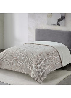 اشتري Braxton Venisa Printed Flannel Sherpa Queen Blanket 220 x 200 cm في الامارات