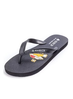 Buy Men New Summer Flip-flops Anti-skid Rubber Slippers Black in Saudi Arabia
