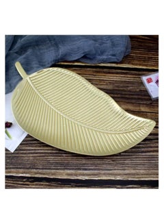 Buy Wooden Leaf Shaped Decorative Trays Wood Serving Tray in UAE