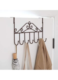 Buy Wall Mounted Over Door Hanger for Clothes Bag Towel Rack Home Accessories 7 Hanger in Egypt