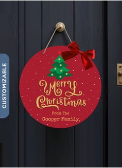 Buy Personalised Christmas Door Sign - Unique Christmas Home Decor with Custom Name in UAE