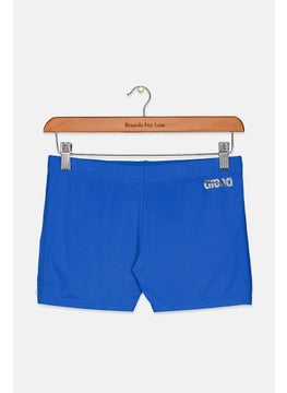 اشتري Men Pull On Brand Logo Swim Trunks, Blue في السعودية