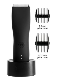 Buy Men Waterproof Rechargeable Cordless Wireless Body Hair Trimmer with Dock Charger Body Leg Beard Underarm Hair Shaver Trimmer in UAE