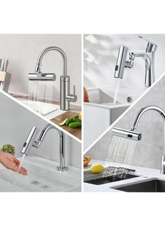 Buy New Upgraded Waterfall Kitchen Faucet Connector 3 Modes 360 Degree Swivel Kitchen Faucet Head Splash Proof Kitchen Suitable for Washing Fruits and Vegetables in Egypt