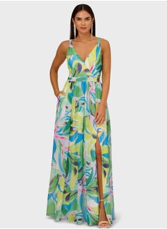 اشتري Side Slit Printed Dress في الامارات