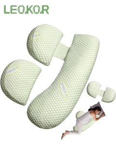 اشتري Maternity Pillow, Pregnancy Pillow for Sleeping, Soft Baby Bub Maternity Pillow with Detachable and Adjustable Pillow Cover, Pregnancy Body Pillow Support Legs, Back, Belly في السعودية