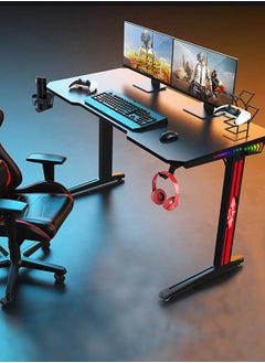 اشتري Gamer Computer Lighted Carbon Fiber Surface Home Office Computer Desk في السعودية