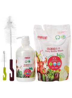 Buy Combo Set Wash & Brush 700ml + 700 ml refill + Bottle Brush in Saudi Arabia