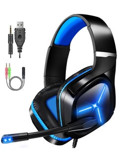 اشتري Nulliplex L1 Gaming Headset - 7.1 Surround Sound - Noise Cancelation Microphone - Blue LED في مصر