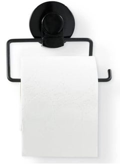 Buy Black Toilet Paper Holder Toilet Paper Roll Holder Vacuum Suction Cup tissue holder in Saudi Arabia