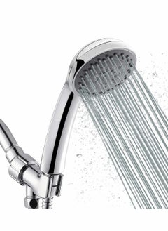 Buy Handheld Shower Head, 5 Settings High Pressure Powerful Water Spray Shower Head with Stainless Hose and Adjustable Mount - Ideal Against Low Pressure Water Flow in UAE