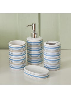 Buy Amara 4-Piece Ceramic Bathroom Accessory Set 7 x 20 x 22 cm in UAE