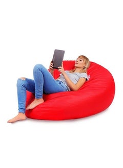 اشتري Comfy Red Classic Pvc Leather Bean Bag With Bouncy Beans Filling -Large في الامارات