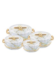 اشتري Selvel Turkish Insulated Hot Pot White-Gold-4Pcs Set (1000/1500/2000/3000), Assorted Color في الامارات