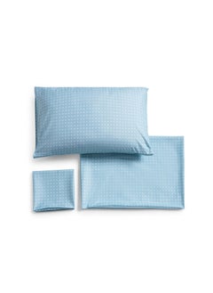 اشتري 3 - Piece Essential Flex Flat Sheet Set 240x270cm - Blue في الامارات