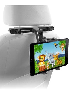اشتري Car Headrest Tablet Holder, Adjustable iPad Mount for Kids in Backseat, Compatible with Devices Such as Pro Air Mini, Galaxy Tabs, And 7" to 10" Tablets Cell Phones - Black في الامارات