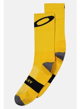 اشتري Men 1 Pair Brand Logo Cycling Socks, Yellow/Grey في الامارات