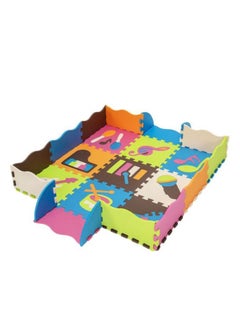 Buy EVA Crawl Puzzle Mat With Fence and Musical Instrument Signs for Kids in UAE