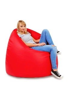 اشتري Comfy Red Pvc Large Classic Bean Bag With Bouncy Virgin Beans Filling في الامارات