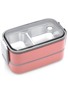 اشتري Stainless Steel Lunch Box - Insulated Bento Box Multifunctional-Containers Lunch Box Containers with 2 Compartments & Tableware(304 stainless steel 2 compartments lunch box by MahMir (Bubblegum Pink) في الامارات