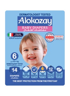 Buy Premium Baby Diapers - Size 6 (15+ Kg) Diapers for Toddler - 14 Diapers Count in UAE