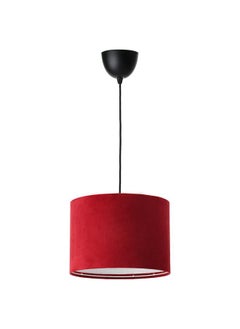 Buy Pendant Lamp Black Dark Red Velvet 33 Cm in Saudi Arabia