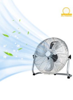 Buy Metal floor fan 12 Inch High Velocity Cooling Fan 3 Speed High Speed Blades For Home Office Shop in UAE
