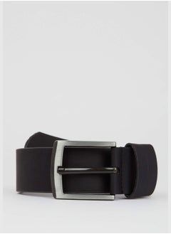 اشتري Men's Rectangle Buckle Faux Leather Belt في الامارات