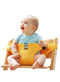 Buy Baby Feeding Chair Strap Baby Feeding Belt Washable Baby Safety Belt for Chair or Mom Waist (Yellow) in Egypt