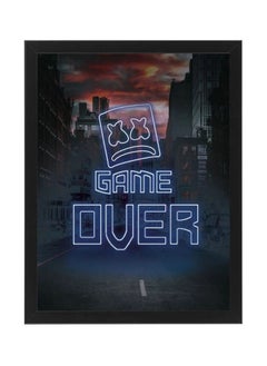 اشتري Game Over Neon Wall Art Poster Frame في مصر