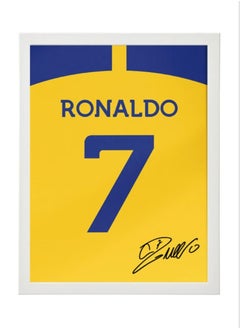 Buy Cristiano Ronaldo Autographed Jersey - Framed Poster 30x40cm - CR7 -Football Memorabilia, Soccer Collectible, Gift for Fans in UAE